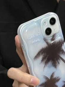 Vỏ điện thoại trong suốt in hình cây dừa - Nhiều màu - Xem 3