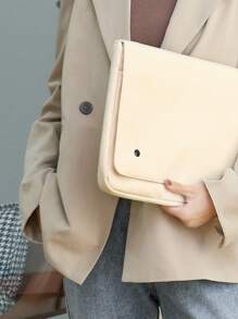 Túi đựng máy tính xách tay chắc chắn chống nước 1pc - Màu be - Xem 7