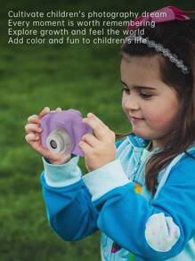 1080P迷你便携式数码相机，彩色玩具可充电相机，配备2英寸屏幕和1500万像素分辨率，适合作为3-12岁男孩女孩的圣诞节/生日礼物，不含TF卡 - 紫色 - 查看 9