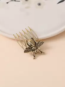 Peine decorativo con abeja, peineta bohemia para el cabello, accesorio para el cabello, artículo escolar, boda, accesorios para el cabello, accesorios para la cabeza - Bronce - Ver 1