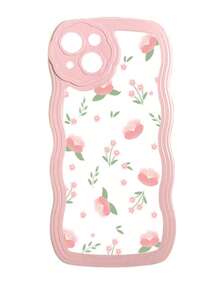 Floral Print Clear Phone Case - Multicolor - View 2