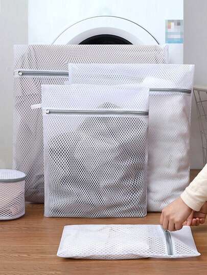 1 件便携式网状洗衣袋 适合裙子、裤子、鞋子、牛仔裤、靴子、裙子、春季、极简主义、夏季上衣