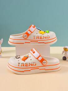 Girls Cartoon Decor Hollow Out Cute Vented Clogs For Outdoor