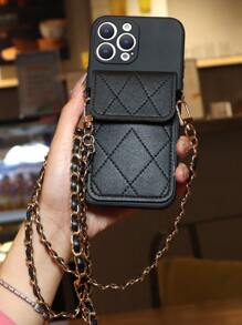 斜挎卡包手机壳，配有可调节肩带，兼容 XR/XS Max/7p/8p/11/12/13/14/15/11 Pro/12 Pro/13 Pro/14 Pro/15 Pro/16 Pro/14 Plus/15 Plus/16 Plus/12 Pro Max/13 Pro Max/14 Pro Max/15 Pro Max/16 Pro Max/17/17 Pro/17 Pro Max。卡包仅可容纳一张卡片，可斜挎佩戴，肩带可拆卸。卡包位置可能因机型而异。 - 彩色 - 查看 2