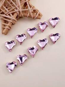 10 cái Trang trí móng tay nghệ thuật hình ngôi sao bằng đá rhinestone - Hồng - Xem 2