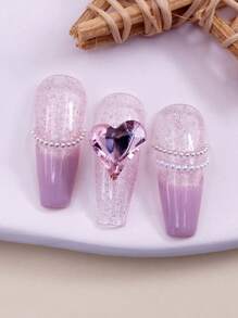 10 cái Trang trí móng tay nghệ thuật hình ngôi sao bằng đá rhinestone - Hồng - Xem 3