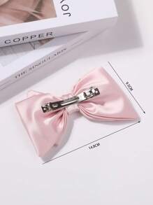 Bow Decor Hair Clip - Pink - View 4