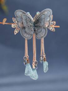 Vuốt tóc thiết kế hình con bướm - Màu xanh lam - Xem 2