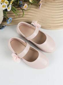 Bebé Zapatos mary jane con diseño de flor - Rosa - Ver 7