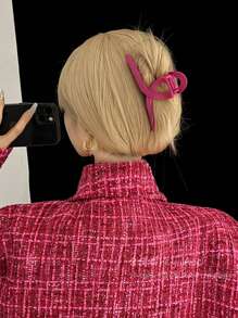 1 pieza Pinza para el cabello de color pitaya, informal y para la escuela - Rosado Sandía - Ver 2