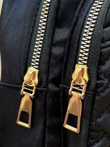 迷你新款胸包女时尚旅行包韩版女式单肩包休闲斜挎包 - 黑色 - 查看 5