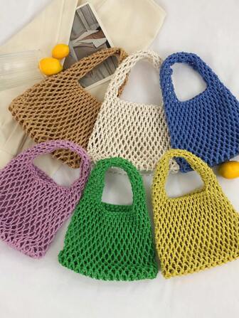 Bolso de ganchillo mini con abertura