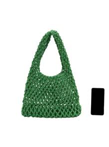 Mini Crochet Bag Hollow Out - Green - View 4