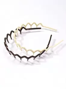 2 chiếc băng đô cài tóc màu cà phê lạc đà có răng - Nhiều màu - Xem 2