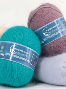 1 cuộn sợi tự làm màu trơn & 1 đường chỉ khâu - màu xanh lá - Xem 3