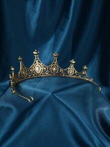 Royal 1 cái Phụ nữ Thiết kế vương miện bằng kim cương giả Băng đô sang trọng cho bữa tiệc - màu đen - Xem 2