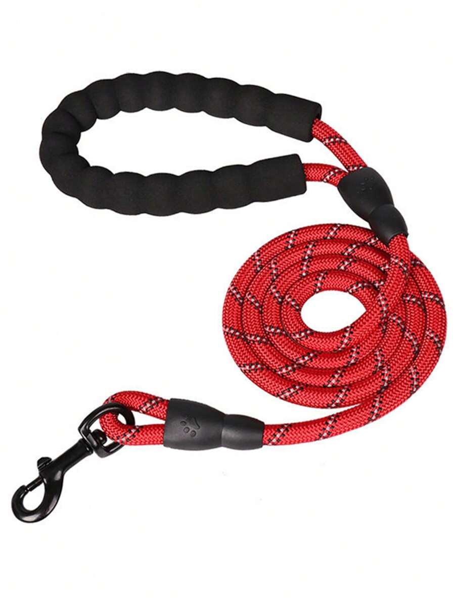 1pc Reflective Pet Leash For Dog For Outdoor - Red - View 1