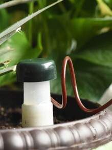 1pc Mini Automatic Watering Head, Plastic Clay Drip Water Device For Garden - White - View 1