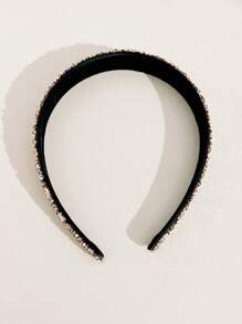 1件简约百搭水钻发带，休闲实用洁面发带，适合日常使用 - 橘色 - 查看 4