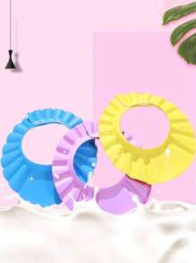 1 Mũ Tắm Màu Trơn, Mũ Tắm Dầu Gội Trơn Tối Giản Cho Trẻ Em - Màu xanh lam - Xem 1