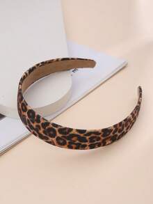 1入組女性豹紋圖案時尚髮箍適用於頭髮裝飾用品 - 彩色 - 查看 5