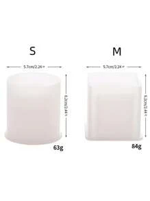 1入組DIY蠟燭模具白色筆筒矽膠模具用於DIY - 白色 - 查看 2