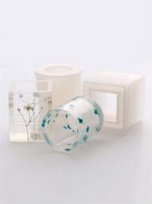 1入組DIY蠟燭模具白色筆筒矽膠模具用於DIY - 白色 - 查看 4