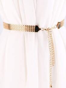 Street 1 件女士镂空时尚链条腰带，适合日常生活万圣节夏季、学校秋季、秋季、万圣节