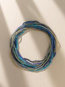 5 Cái/bộ Dây Thắt Lưng Đính Hạt Nhiều Màu Boho Dành Cho Nữ Trang Trí Hàng Ngày - Nhiều màu - Xem 2