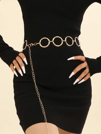 Circle Decor Chain Belt Summer, School