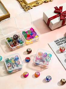 10入組透明首飾類現代塑膠迷你首飾收納盒適用於家庭 - 無色 - 查看 4