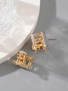 2入組女士人造珍珠裝飾優雅髮夾用於裝飾 - 彩色 - 查看 4