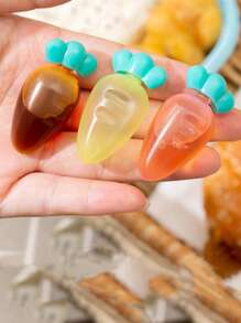 3入組胡蘿蔔設計調料碟夾 - 彩色 - 查看 1