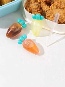 3入組胡蘿蔔設計調料碟夾 - 彩色 - 查看 6