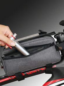1pc Letter Graphic Bike Bag - Grey - View 3