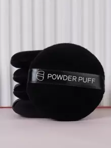 MAANGE 5pcs Round-Shaped Powder Puff For Dry Use,Soft And Skin Friendly Makeup Puff,Makeup Tools Easy Carrying For Travel - Black - View 2