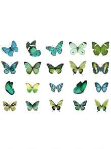 40pcs Butterfly Pattern Assorted Sticker, Creative Multi-purpose Sticker For DIY Craft, Decoration, Hand Account - Multicolor - View 3