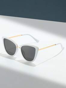 Gafas de moda ojo de gato - Blanco - Ver 2