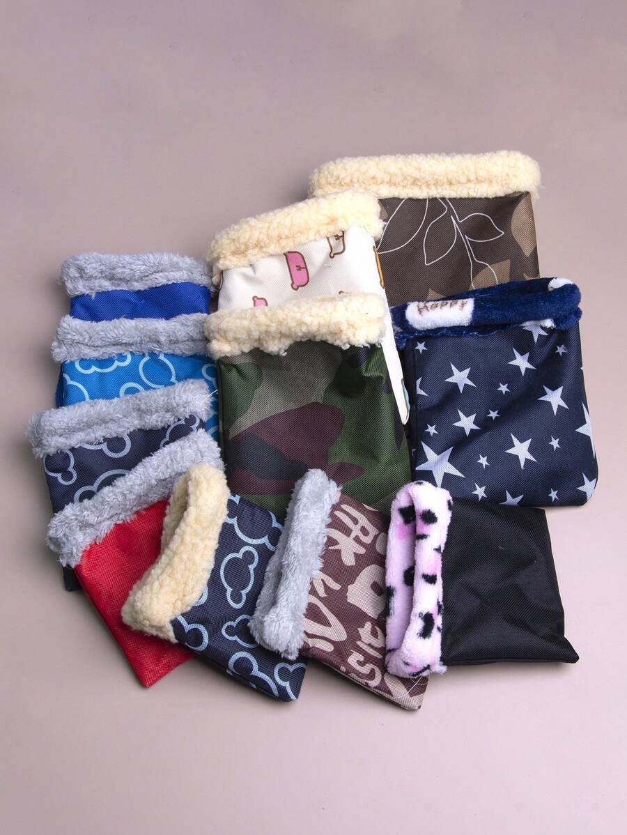 1 random color style Oxford cloth warm pet litter suitable for hamsters, guinea pigs, gerbils, daily household use - Multicolor - View 1