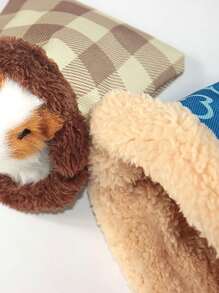 1 random color style Oxford cloth warm pet litter suitable for hamsters, guinea pigs, gerbils, daily household use - Multicolor - View 3