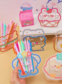 1pc Cartoon Graphic Random Pen Holder