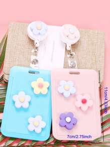 1 pieza colgante de insignia con diseño floral al azar - Multicolor - Ver 2