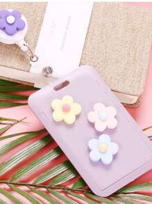 1 pieza colgante de insignia con diseño floral al azar - Multicolor - Ver 4