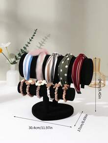 1pc Plain Jewelry Storage Rack - Black - View 4