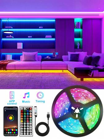 1pc ABS LED Strip Light, Modern LED Light For Room Home Party Decoration