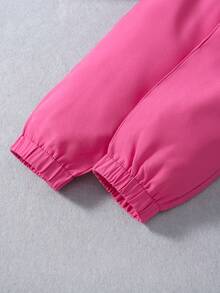 小女童愛心和標語圖案T恤和翻蓋口袋長褲 - 彩色 - 查看 4