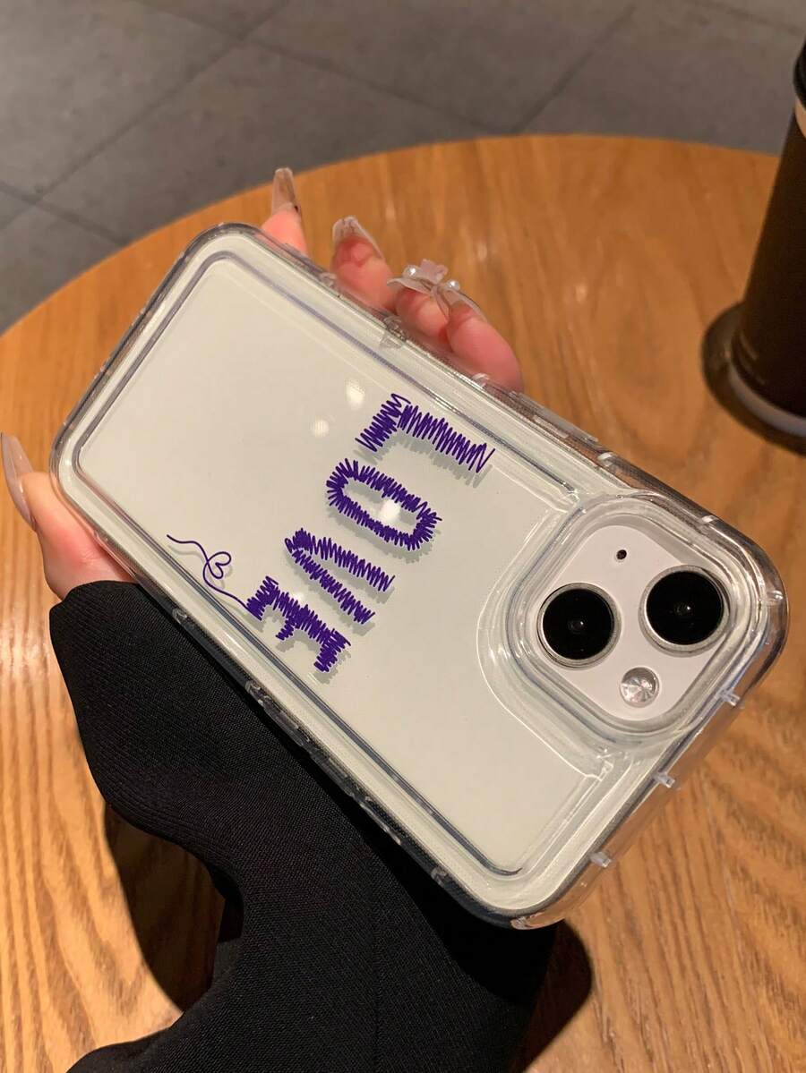 字母圖案透明手機殼 - 彩色 - 查看 1