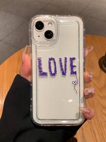 字母圖案透明手機殼 - 彩色 - 查看 2