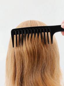 1 pièce Peigne large noir pour coiffure de cheveux bouclés, brosse à cheveux, peigne, outils capillaires, produits et accessoires capillaires pour le salon de coiffure, les voyages essentiels, la rentrée scolaire, les vacances, les accessoires capillaires pour femmes, les brosses, la brosse de contour, la brosse à cheveux, le peigne de contour, l'ensemble de brosses à cheveux, le peigne à cheveux, la mini-brosse à cheveux, la brosse démêlante, les produits capillaires, les outils capillaires, les accessoires capillaires, les soins capillaires, la brosse à cheveux bouclés, le coiffeur, l'équipement de coiffure, les articles de voyage essentiels, la coiffure, la coiffure