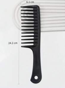 1 pièce Peigne large noir pour coiffure de cheveux bouclés, brosse à cheveux, peigne, outils capillaires, produits et accessoires capillaires pour le salon de coiffure, les voyages essentiels, la rentrée scolaire, les vacances, les accessoires capillaires pour femmes, les brosses, la brosse de contour, la brosse à cheveux, le peigne de contour, l'ensemble de brosses à cheveux, le peigne à cheveux, la mini-brosse à cheveux, la brosse démêlante, les produits capillaires, les outils capillaires, les accessoires capillaires, les soins capillaires, la brosse à cheveux bouclés, le coiffeur, l'équipement de coiffure, les articles de voyage essentiels, la coiffure, la coiffure